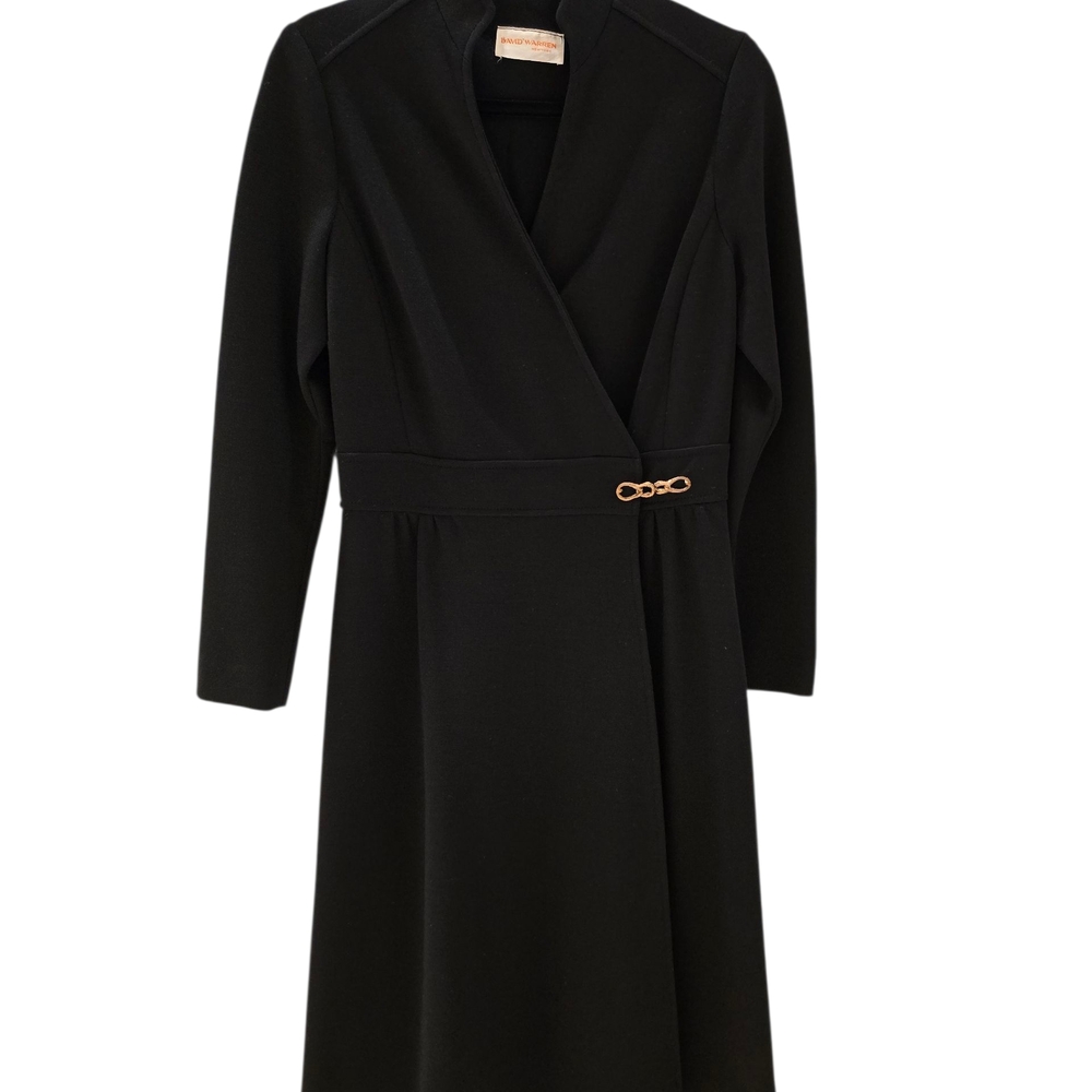 Elegant Black Wrap Dress